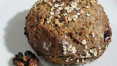 Pain tout rond au potiron, marron et noix