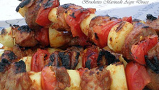 Brochettes marinées à l'aigre-douce