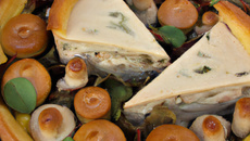 Tourte de poulet et trompettes de la mort