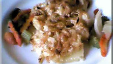 Gratin de pommes de terre aux oignons caraméllisés