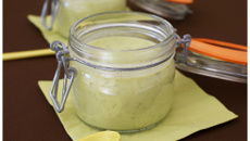 Velouté de courgettes au Kiri, thym et parmesan