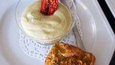 Crème de courgettes au chèvre et au basilic