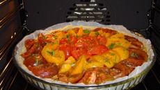 Tarte à la tomate moutardée maison