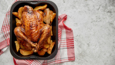 Poulet rôti parfumé au thym