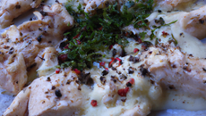 Poulet au boursin et poivre