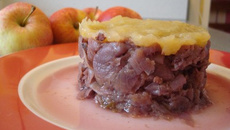 Chou rouge cuit pommes et lardons fumés