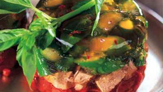 Terrine de langue d'agneau aux petits légumes