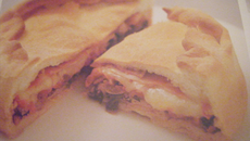 Tourte au fromage de brebis et trévisse