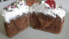 Cupcakes façon forêt noire....