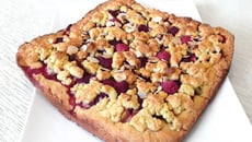 Cookie-crumble rhubarbe et framboises au Thermomix