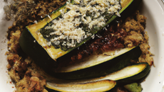 Crumble de courgettes et chèvre