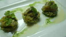 Huîtres tièdes et courgettes au vin blanc