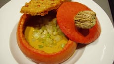 Velouté au potimarron et petits légumes