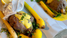 Lièvre à la moutarde en papillote