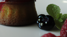 Fondant de fruits rouges et son sirop à l'anis vert