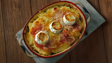 Gratin à la bûche de chèvre