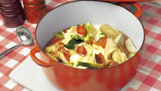 Pot au feu de porc au chorizo et légumes croquants