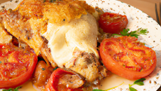 Chapon au chèvre et tomate fraîche