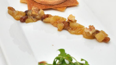 Crousti-tartine de foie gras aux esprits fruités