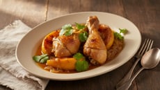 Tajine de poulet au coing et au miel