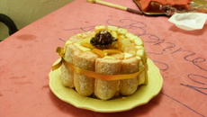 Charlotte à la mousse d'abricots