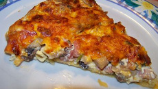 Tarte mimolette et champignons!