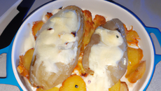 Pommes de terre à la crème et Roquefort