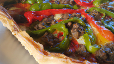 Tarte aux poivrons et viande