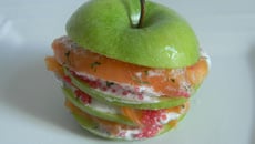 Carpaccio de pommes à la truite fumée