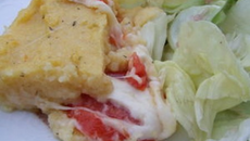 Gratin de polenta, tomate & mozzarella