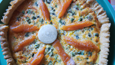 Quiche au saumon et au chèvre