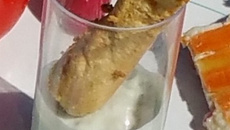 Verrines au roquefort - spéculoos et sa cuillère