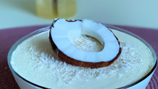 Mousse chocolat blanc et noix de coco