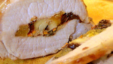 Rôti de porc farci aux fruits