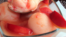 Sorbet aux pêches