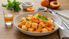 Salade de melon, de pêche et d'abricot