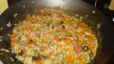 Risotto basque aux petits légumes