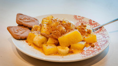 Bananes et ananas caramélisés aux Spéculos