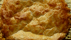 Galette des rois à la crème d'amandes, jus de mandarine, orange et cédrat confits