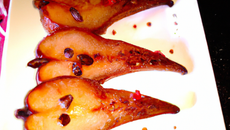 Poire au four à la bière