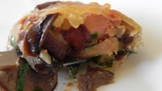 Papillotte croustillante de foie gras aux cèpes