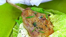 Papillotes de chou au lapin et pommes