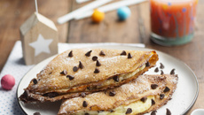 Crêpes soufflées aux pépites de chocolat