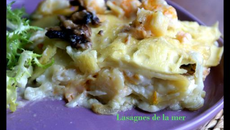 Lasagnes de la mer : haddock, saumon, crevettes et saint-jacques