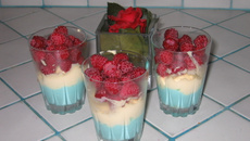 Tiramisu curaçao - framboises