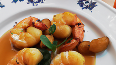 Gambas au cognac