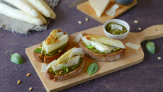 Tartines au pesto et aux Asperges des Sables des Landes IGP