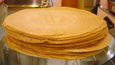Crêpes nature de la grande-mère