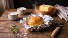 Pomme de terre au barbecue avec aluminium