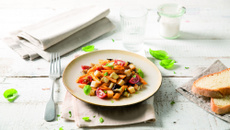 Penne rigate au pesto rustico, fromage et aubergines grillées